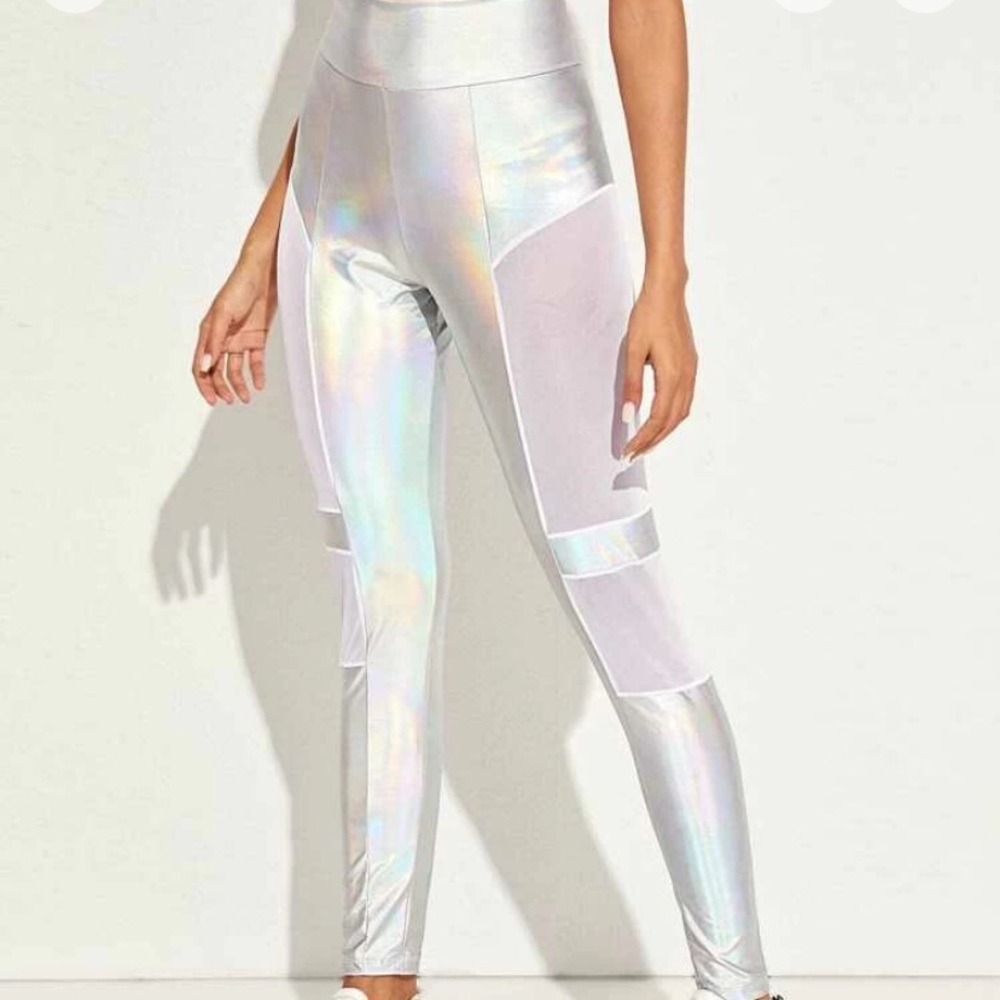 holographic mesh leggings - Picture 4 of 6
